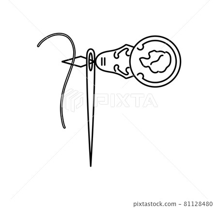 Illustration of how to thread Illustration of how to thread 81128480