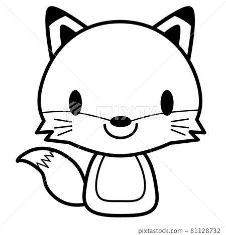 動物插畫【黑線】狐狸06 81128732