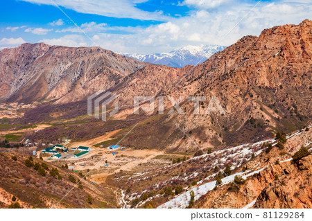 Chimgan ski resort town, Uzbekistan 81129284