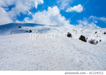 Ski slope at Beldersay Mountain, Chimgan 81129311