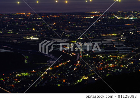 100選從石獅高原眺望金澤平原的夜景 81129388