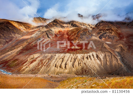 Manali to Leh mountain landscape, Himalayas 81130456