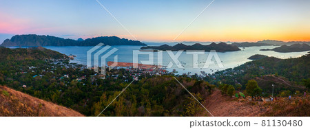 Coron town aerial panoramic view, Busuanga Coron town aerial panoramic view, Busuanga 81130480
