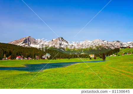 Zabljak town and Durmitor massif, Montenegro 81130645