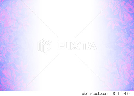 雲龍日本紙上的楓木框架/左右藍紫色漸變背景材料，從中心到左右變暗 81131434