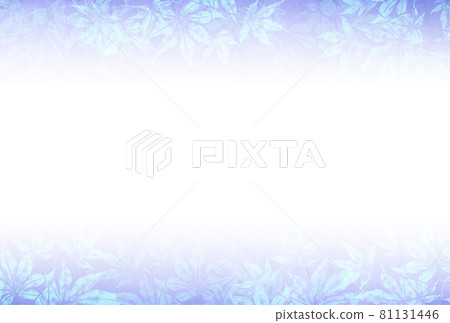 Maple frame on Unryu Japanese paper / top and bottom blue Gradation background material that darkens from the center to the top and bottom Horizontal other colors available 81131446