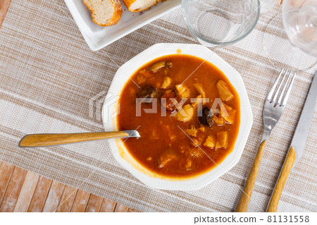 Spanish stewed tripe dish Callos a la Madrilena Spanish stewed tripe dish Callos a la Madrilena 81131558
