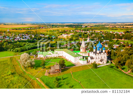 Suzdal Kremlin aerial panoramic view, Russia 81132184