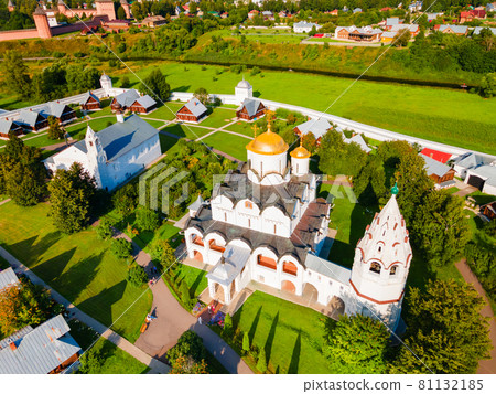 Intercession Pokrovsky Monastery aerial view, Suzdal 81132185