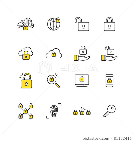 安全圖標集 81132415