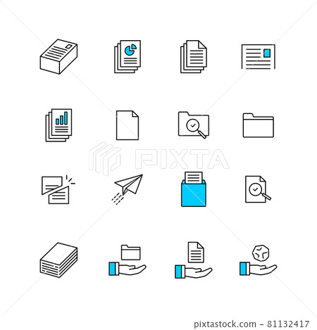 Document icon set 81132417