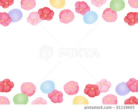 日本甜點的插圖_練切框架材料 81138605