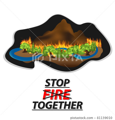 Stop fire from forest together poster 81139010