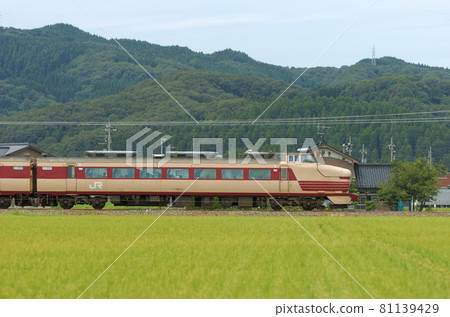 Hokuriku Main Line Isurugi-Fukuoka JR West 489 series H01 formation ⑨ Kuha 489-2 (Kanazawa) mountain side 81139429