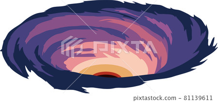 Illustration material of a black hole in space Science astronomical 81139611