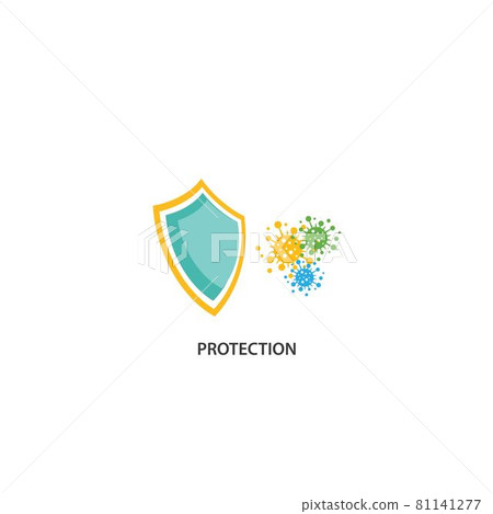 Bacterial virus icon 81141277