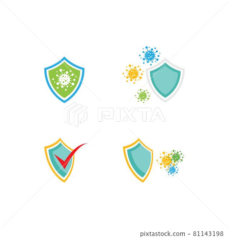 Bacterial virus icon 81143198