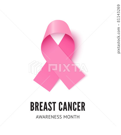 Breast cancer awareness ribbon vector illustration isolated on white background 81143269