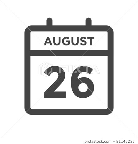 August 26 Calendar Day or Calender Date for... - Stock Illustration ...