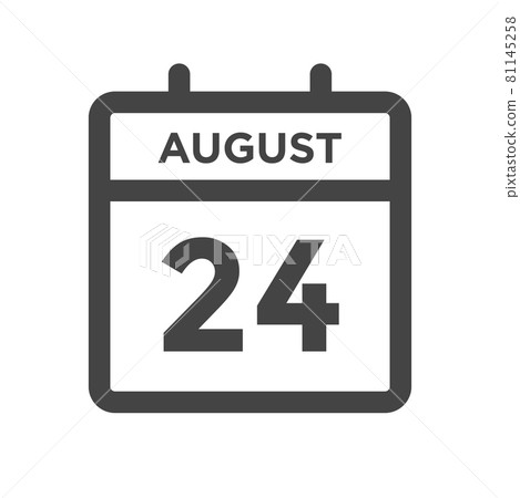 August 24 Calendar Day or Calender Date for... - Stock Illustration ...