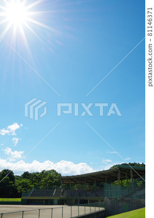 Baseball stadium under the scorching sun 81146371