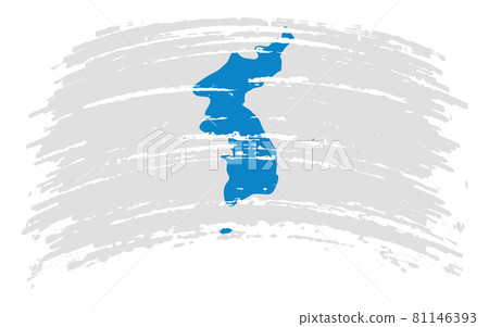 Unification flag of Korea flag in grunge brush stroke, vector Unification flag of Korea flag in grunge brush stroke, vector 81146393