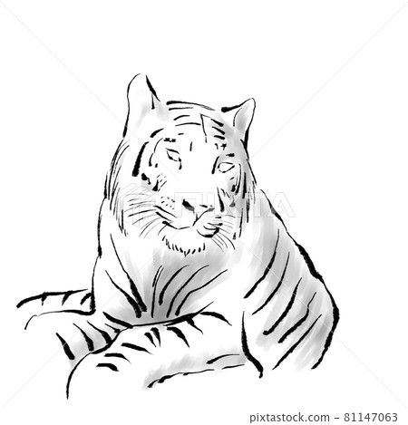 水墨風格老虎(手繪) 水墨風格老虎(手繪) 81147063