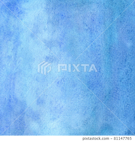 Blue watercolor background with spots, dots, blurred circles 81147765