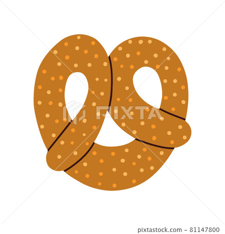 Pretzel on a white background. Vector illustration - Stock Illustration ...