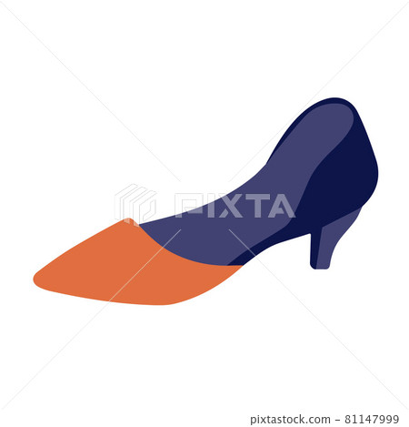 Blue shoes with low heels.Fashionable womens shoes - Stock Illustration ...