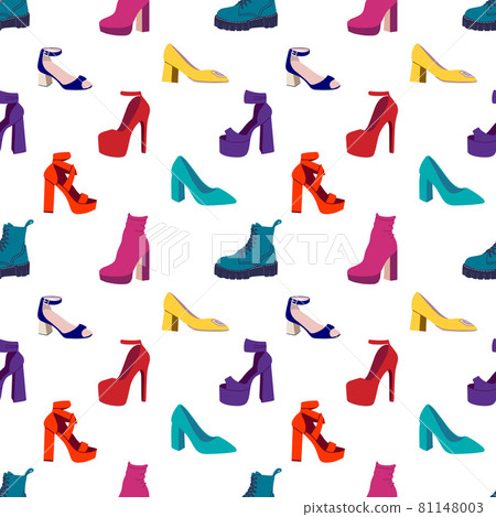 Seamless pattern with womens shoes 81148003
