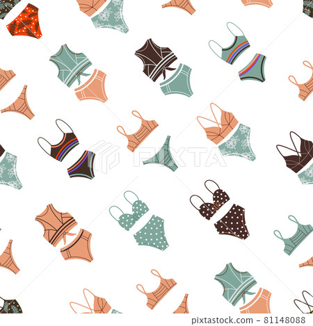 Seamless pattern of retro and modern swimsuits Seamless pattern of retro and modern swimsuits 81148088
