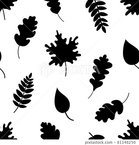 Seamless pattern of black leaves. vector Seamless pattern of black leaves. vector 81148250