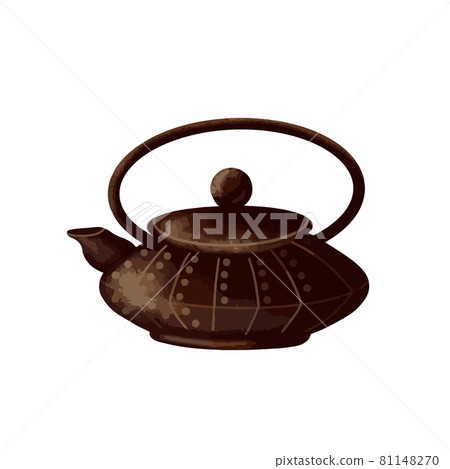 Chinese teapot on a white background. Vector illustration Chinese teapot on a white background. Vector illustration 81148270