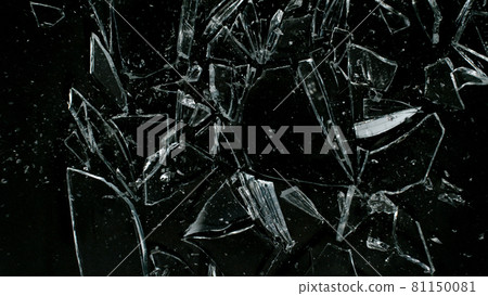Break glass isolated on black background. Break glass isolated on black background. 81150081