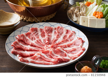 Black pork shoulder loin shabu-shabu meat 81150948