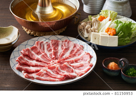 Black pork shoulder loin shabu-shabu meat Black pork shoulder loin shabu-shabu meat 81150953