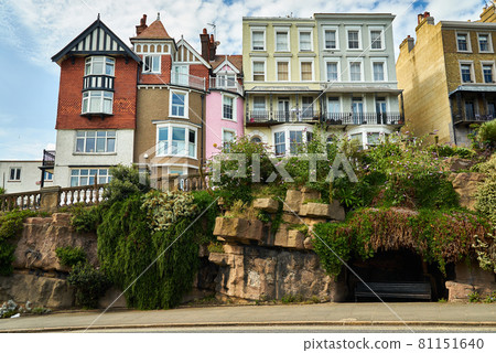 Ramsgate, United Kingdom - August 5, 2021: Houses viewed from Madeira Walk Ramsgate, United Kingdom - August 5, 2021: Houses viewed from Madeira Walk 81151640