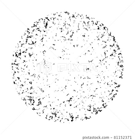 Halftone circle vector frame with black abstract random dots, logo emblem design element for technology, medical, treatment, cosmetic. 81152371