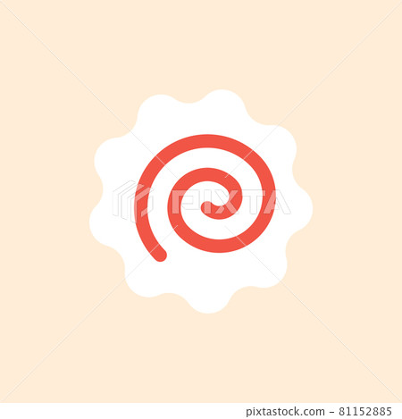Narutomaki or kamaboko surimi vector icon or illustration Narutomaki or kamaboko surimi vector icon or illustration 81152885