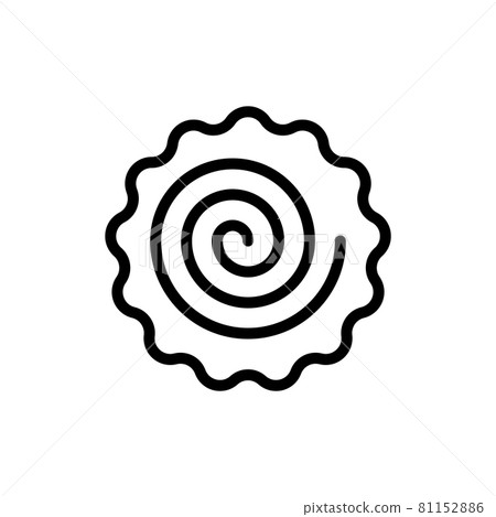 Narutomaki or kamaboko surimi vector outline icon Narutomaki or kamaboko surimi vector outline icon 81152886