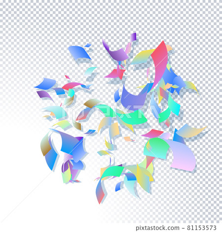 Multi colored confetti, tinsel falling Multi colored confetti, tinsel falling 81153573