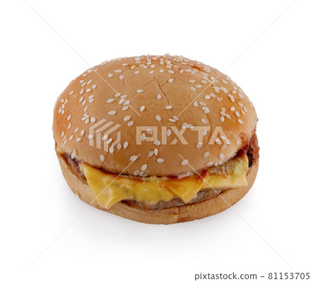 burger isolated on white background burger isolated on white background 81153705