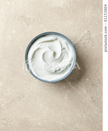 bowl of sour cream bowl of sour cream 81153804