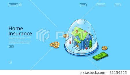 Landing page of home insurance service Landing page of home insurance service 81154225