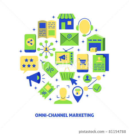 Omni-channel marketing banner with place for text 81154788