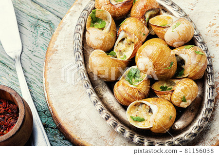 French snail dish French snail dish 81156038