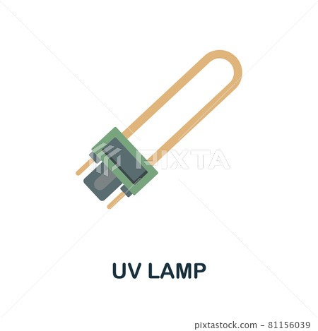 Uv Lamp flat icon. Colored sign from disinfection collection. Creative Uv Lamp icon illustration for web design, infographics and more 81156039