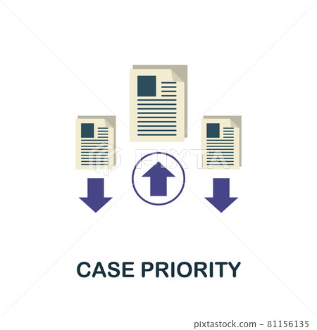 Case Priority flat icon. Colored sign from customer service collection. Creative Case Priority icon illustration for web design, infographics and more 81156135