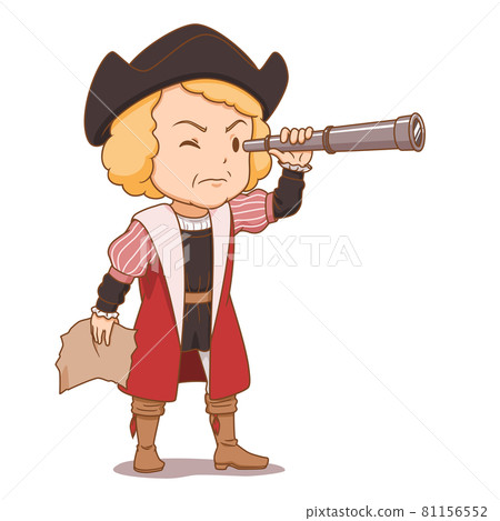 Cartoon Character Of Christopher Columbus - Stock Illustration 